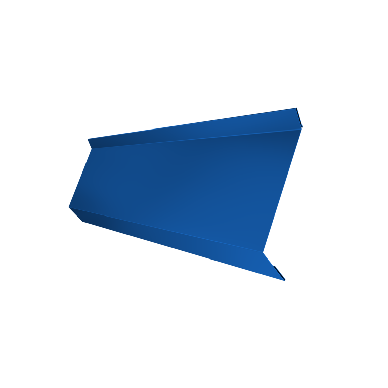 Планка примыкания в штробу 60 0,4 PE с пленкой RAL 5005 сигнальный синий (2м)