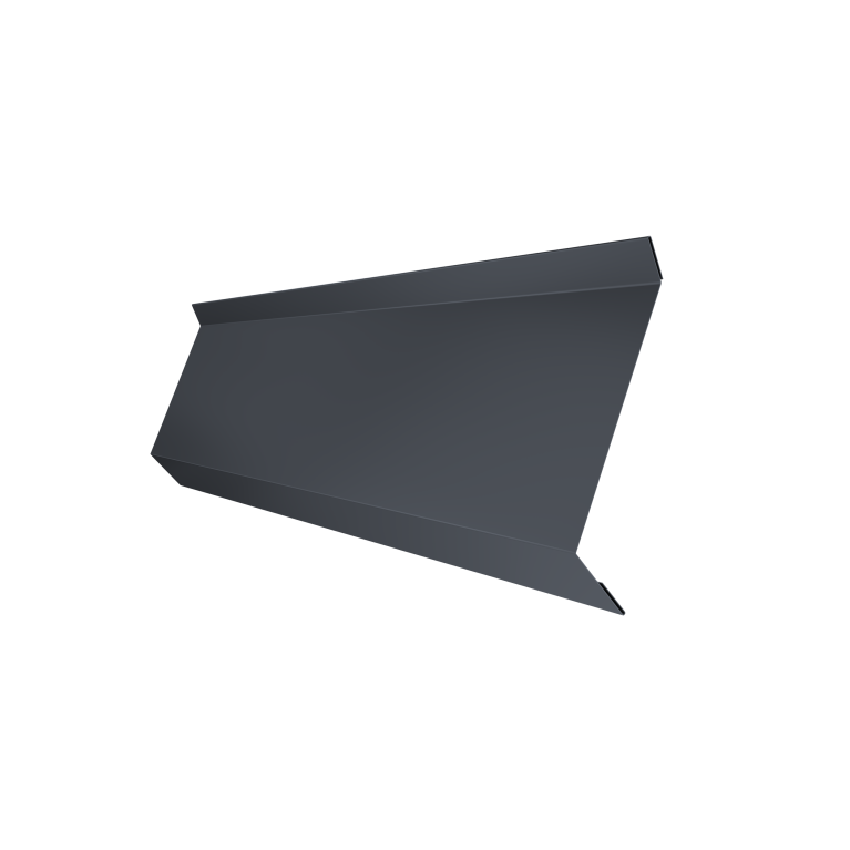 Планка примыкания в штробу 60 0,45 Drap-double TX RAL 7024 мокрый асфальт (3м)