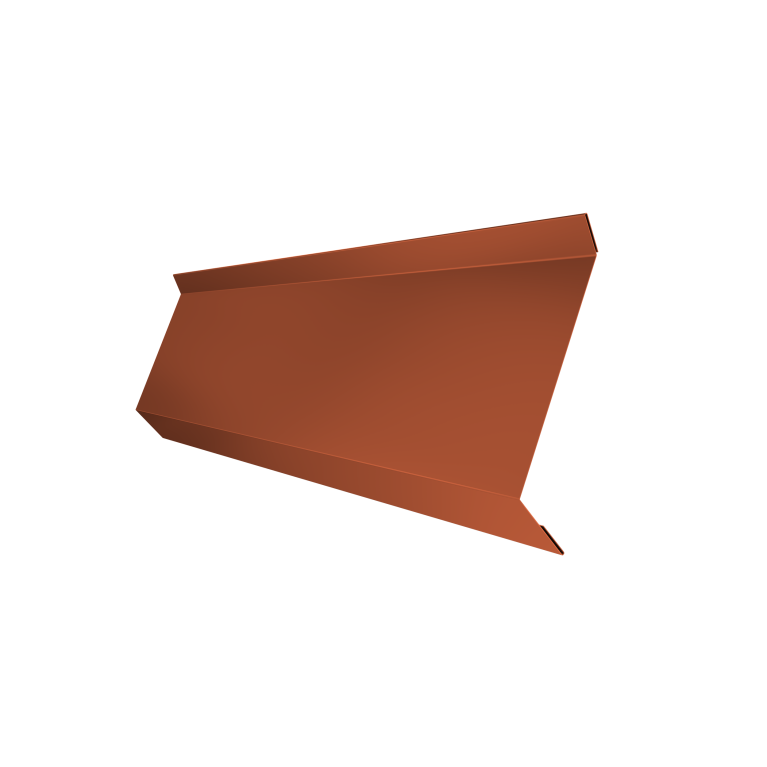 Планка примыкания в штробу 60 0,45 Drap TX RAL 8004 терракота (3м)