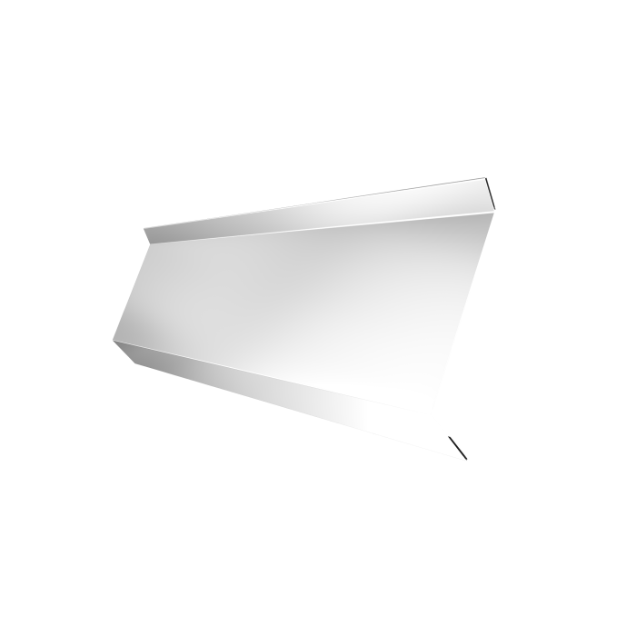 Планка примыкания в штробу 60 0,45 Drap TX RAL 9003 сигнальный белый (3м)