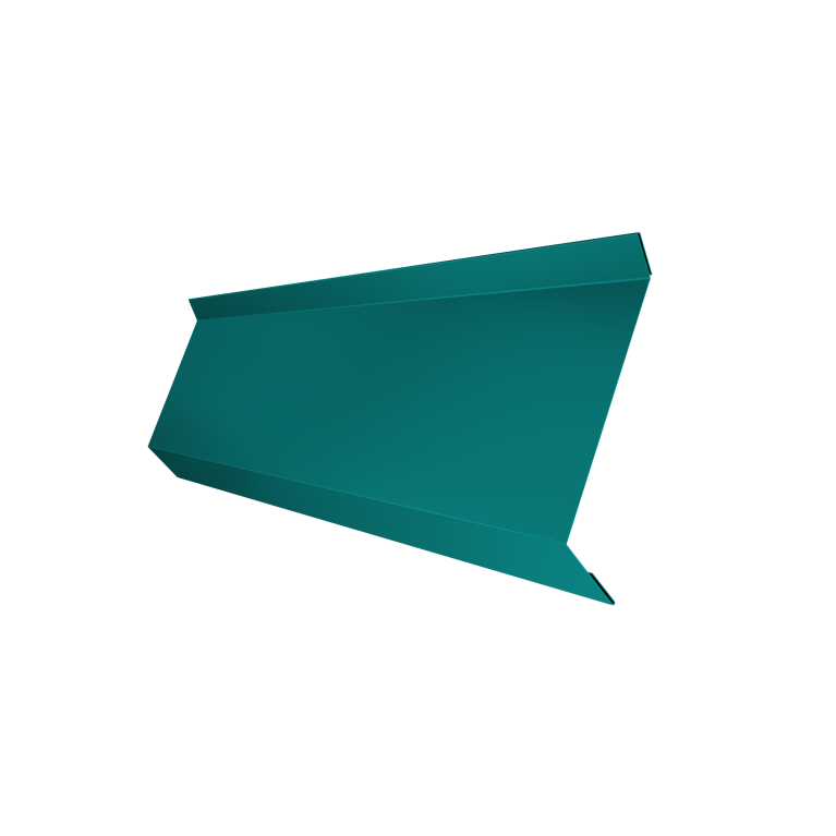 Планка примыкания в штробу 60 0,45 PE с пленкой RAL 5021 водная синь (2м)