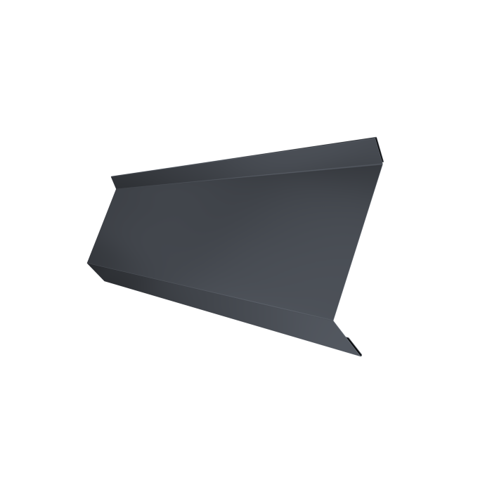 Планка примыкания в штробу 60 0,5 Drap TX RAL 7024 мокрый асфальт (3м)