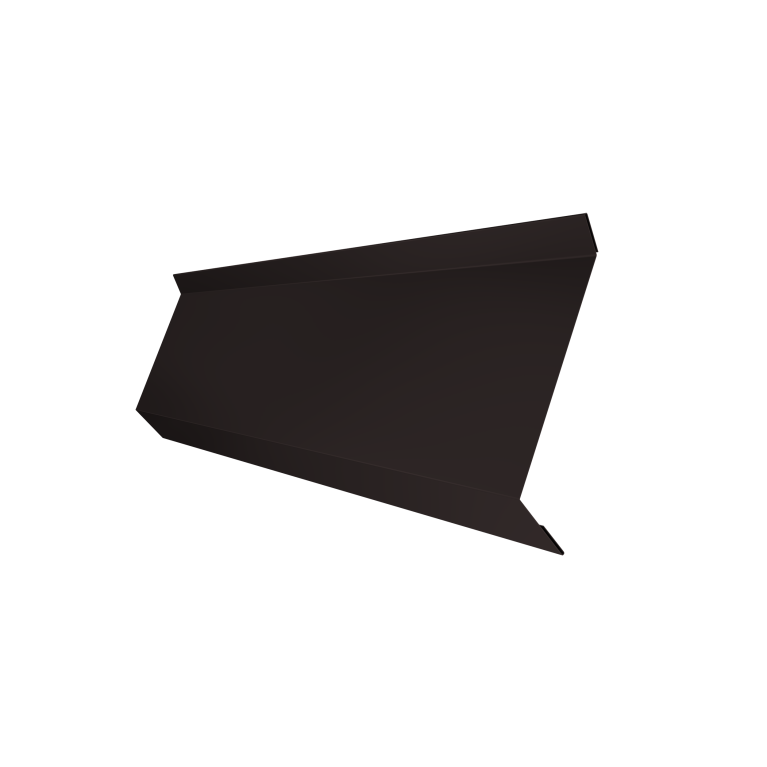 Планка примыкания в штробу 60 0,5 Drap TX RAL 9005 черный (2м)