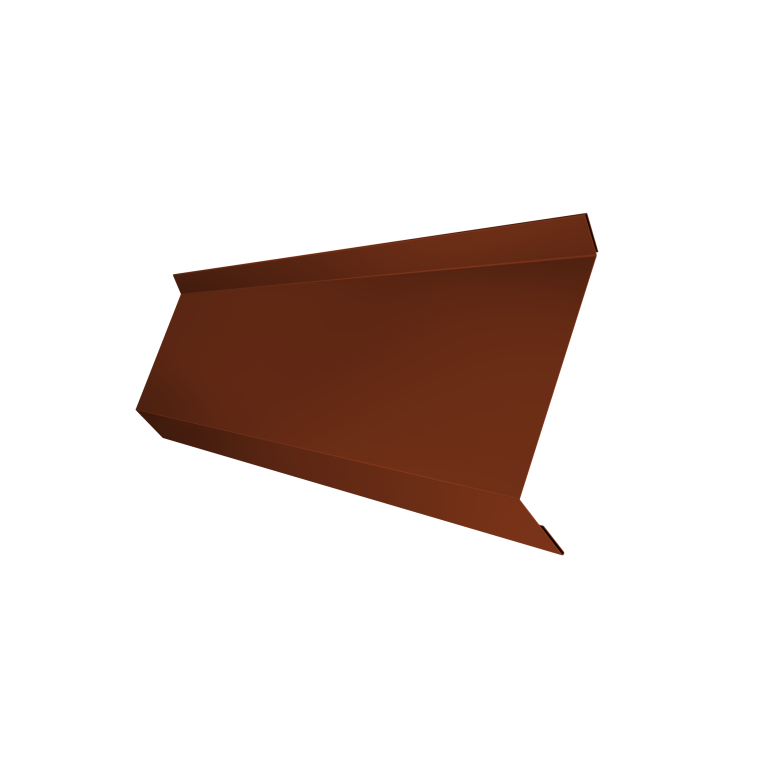 Планка примыкания в штробу 60 0,5 Satin с пленкой RAL 3009 оксидно-красный (3м)