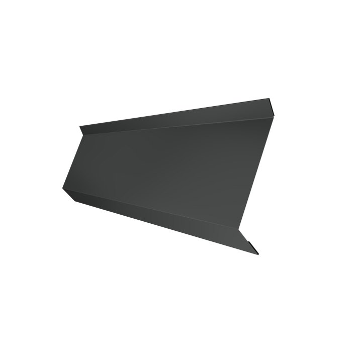 Планка примыкания в штробу 60 0,5 Satin с пленкой RAL 7016 антрацитово-серый (3м)