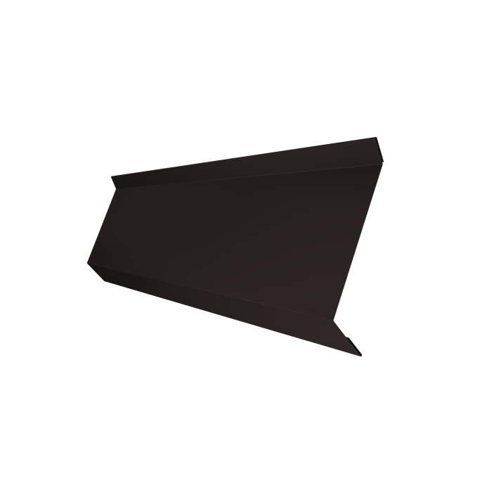 Планка примыкания в штробу 60 0,5 Satin с пленкой RAL 9005 черный (2м)