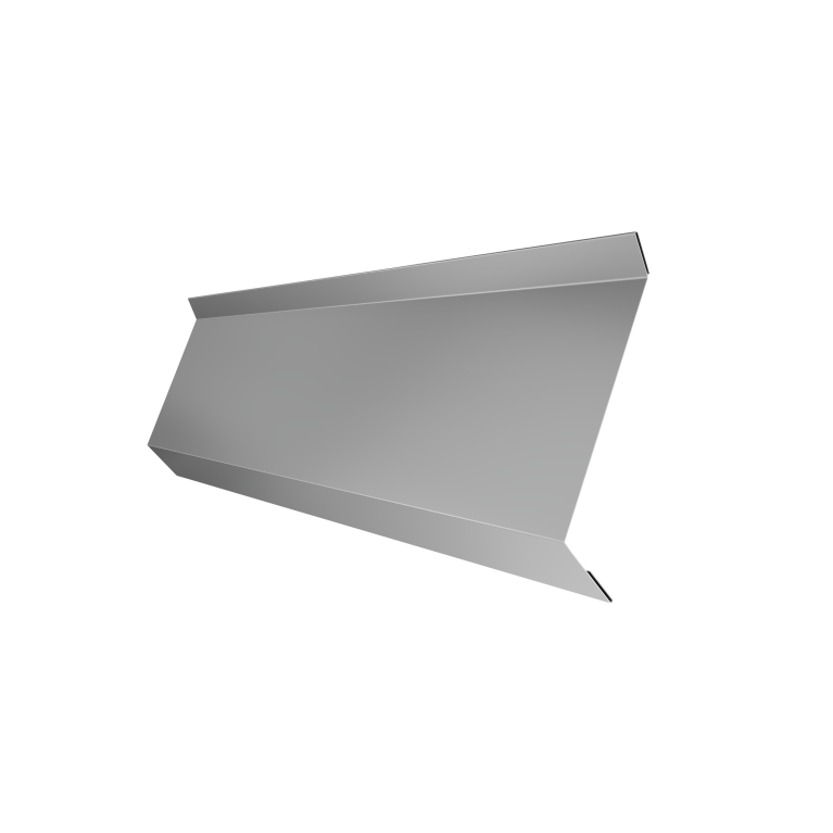 Планка примыкания в штробу 60 0,5 Satin с пленкой RAL 9006 бело-алюминиевый (2м)