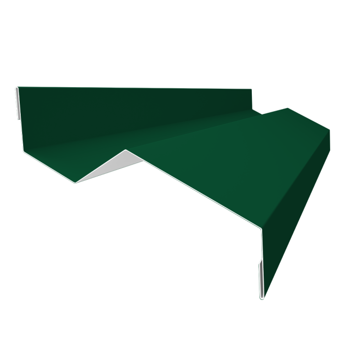 Планка примыкания внакладку 25х17х35х17 0,4 PE с пленкой RAL 6005 зеленый мох (3м)