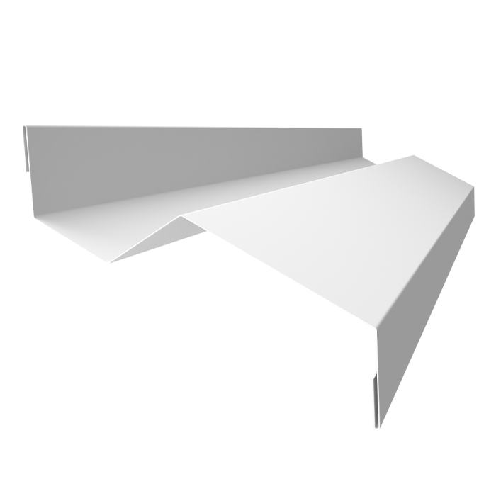 Планка примыкания внакладку 25х17х35х17 0,45 Drap с пленкой RAL 9003 сигнальный белый (3м)