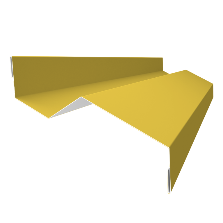 Планка примыкания внакладку 25х17х35х17 0,45 PE с пленкой RAL 1018 цинково-желтый (3м)