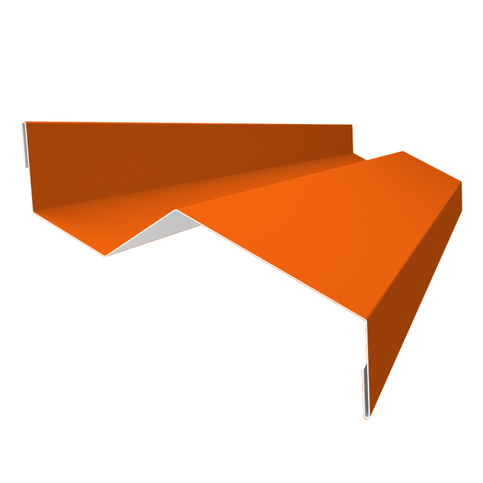 Планка примыкания внакладку 25х17х35х17 0,45 PE с пленкой RAL 2004 оранжевый (2м)