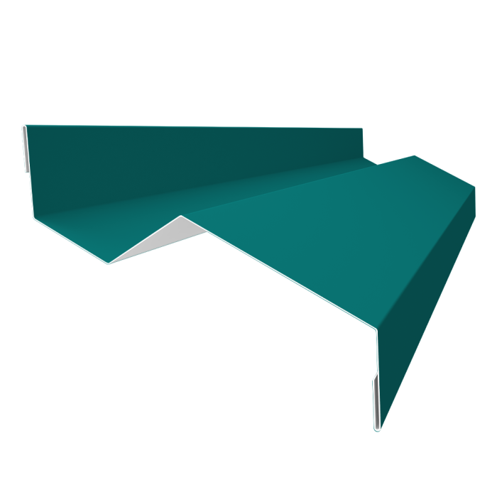 Планка примыкания внакладку 25х17х35х17 0,45 PE с пленкой RAL 5021 водная синь (3м)