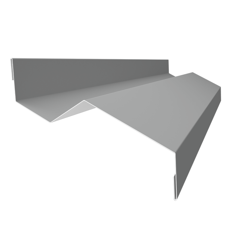Планка примыкания внакладку 25х17х35х17 0,45 PE с пленкой RAL 9006 бело-алюминиевый (2м)