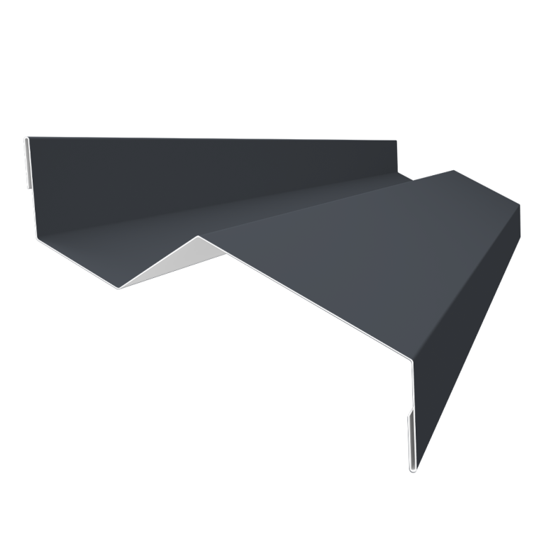 Планка примыкания внакладку 25х17х35х17 0,5 Drap TX RAL 7024 мокрый асфальт (3м)