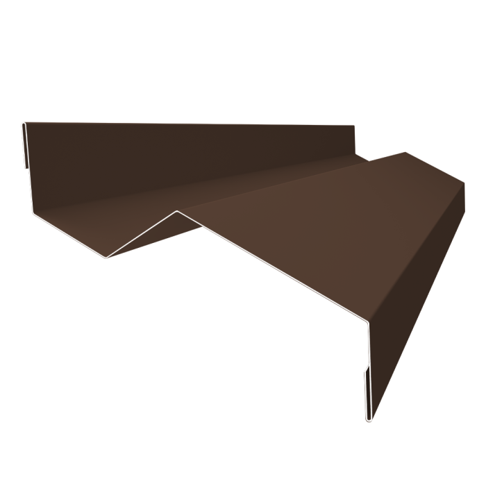 Планка примыкания внакладку 25х17х35х17 0,5 PurPro Matt 275 RAL 8017 шоколад (2м)