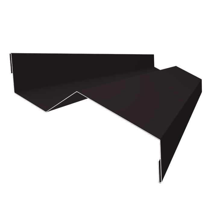 Планка примыкания внакладку 25х17х35х17 0,5 PurPro с пленкой RAL 9005 черный (2м)