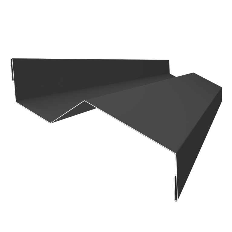 Планка примыкания внакладку 25х17х35х17 0,5 Rooftop Бархат RAL 7016 антрацитово-серый (2м)