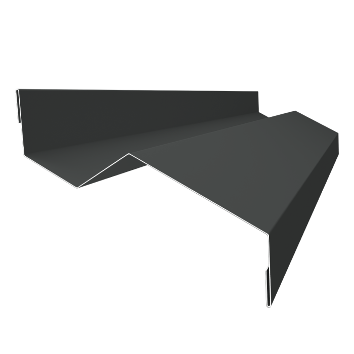 Планка примыкания внакладку 25х17х35х17 0,5 Satin Matt RAL 7016 антрацитово-серый (2м)