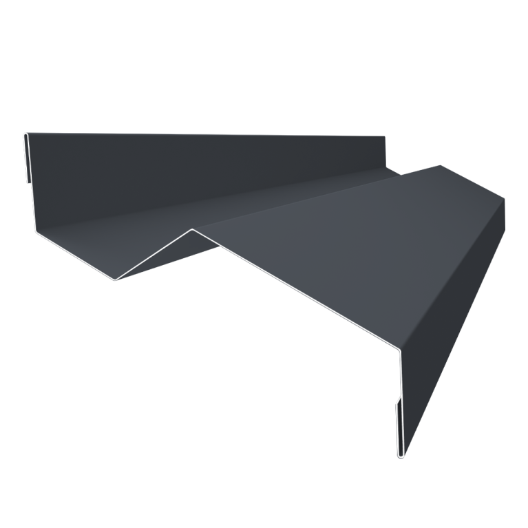 Планка примыкания внакладку 25х17х35х17 0,5 Satin Matt RAL 7024 мокрый асфальт (3м)