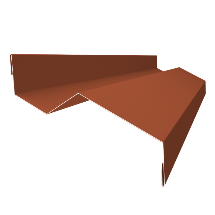 Планка примыкания внакладку 25х17х35х17 0,5 Satin Matt RAL 8004 терракота (3м)