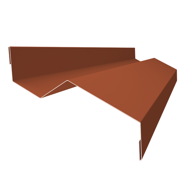 Планка примыкания внакладку 25х17х35х17 0,5 Satin Matt TX RAL 8004 терракота (3м)