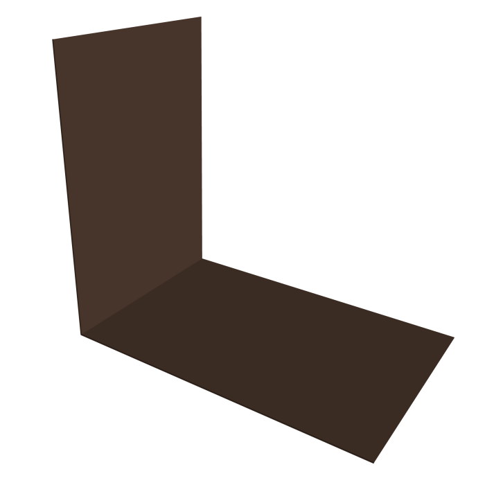 Планка снегозадержания усиливающая 0,4 PE с пленкой RAL 8017 шоколад (2м)