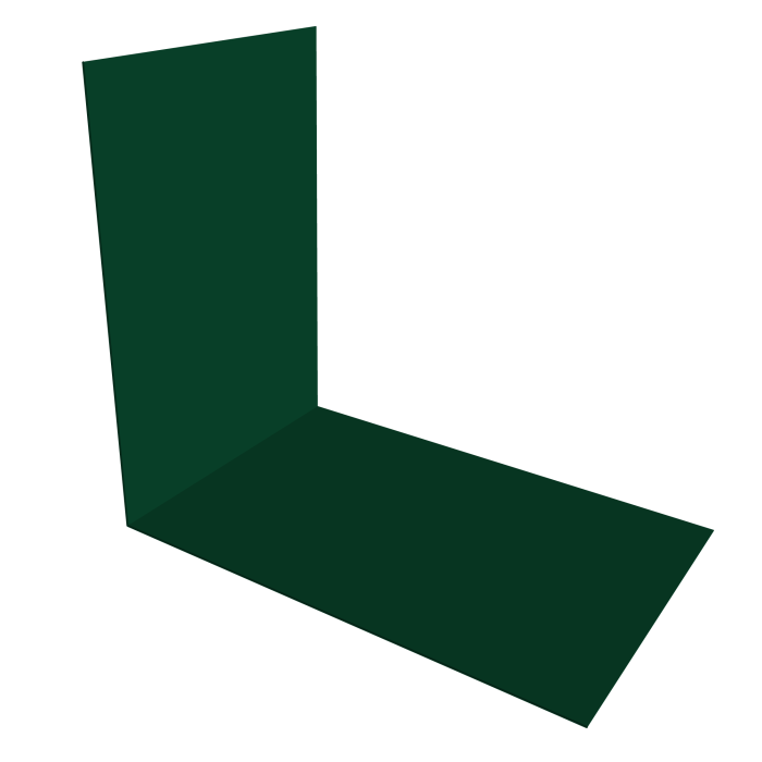 Планка снегозадержания усиливающая 0,45 PE с пленкой RAL 6005 зеленый мох (2м)