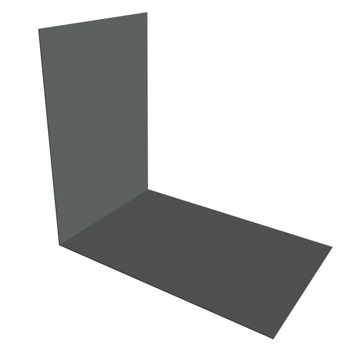 Планка снегозадержания усиливающая 0,45 PE с пленкой RAL 7005 мышино-серый (2м)