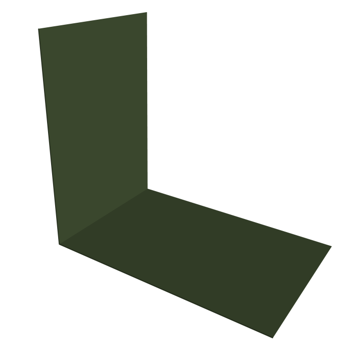 Планка снегозадержания усиливающая 0,5 Satin Matt TX RAL 6020 хромовая зелень (3м)