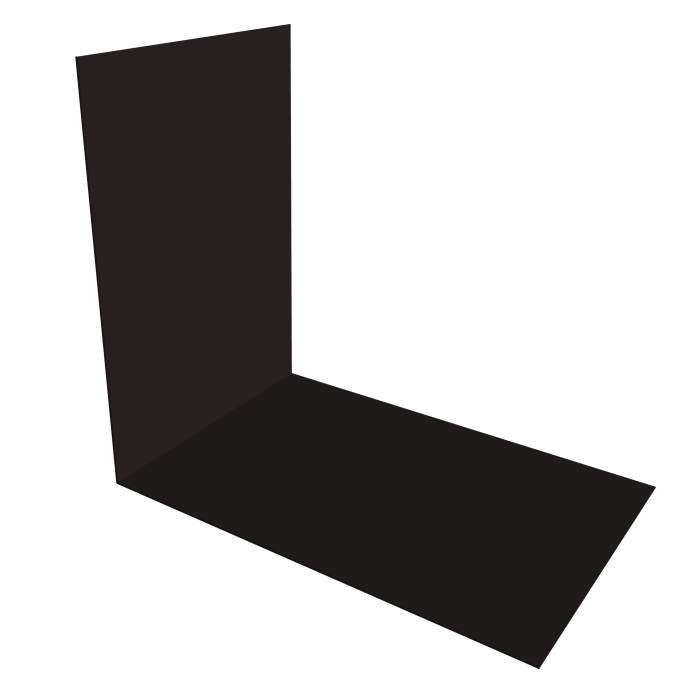 Планка снегозадержания усиливающая 0,5 Satin с пленкой RAL 9005 черный (2м)