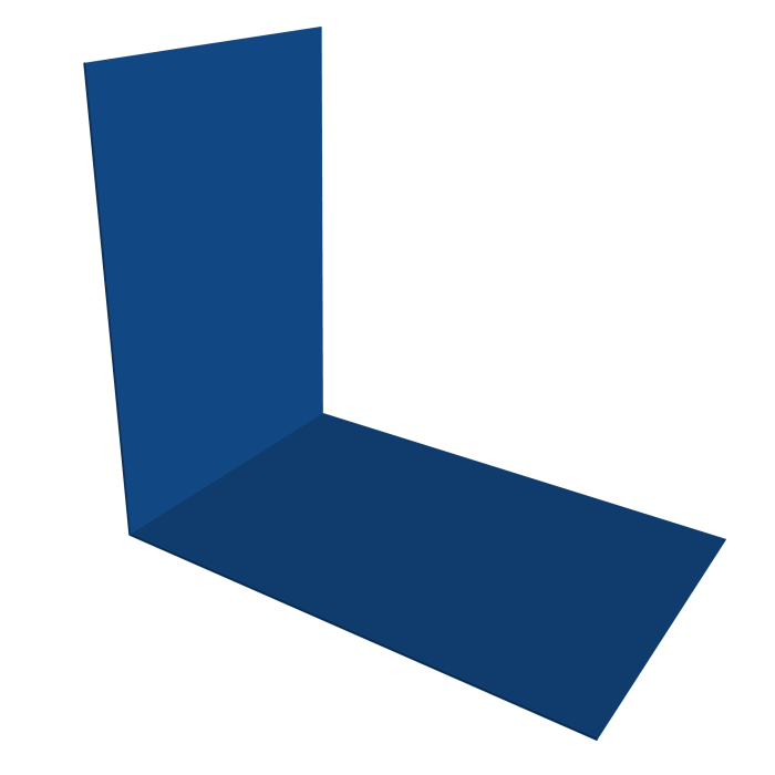 Планка снегозадержания усиливающая 0,7 PE с пленкой RAL 5005 сигнальный синий (2м)