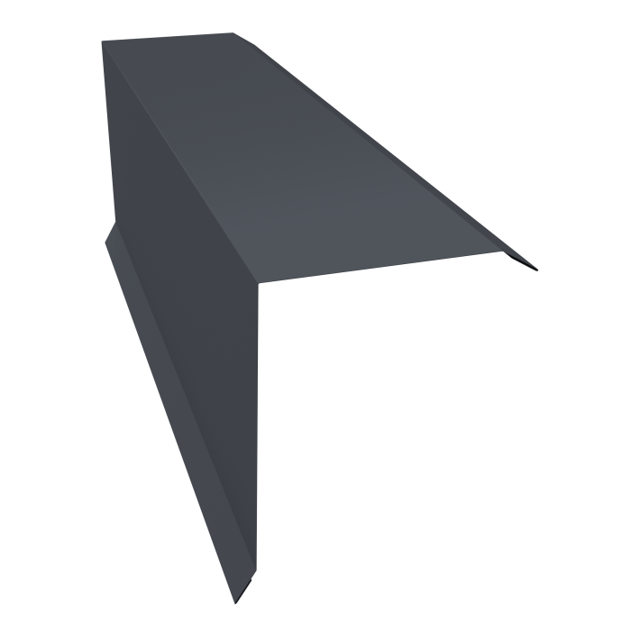 Планка торцевая 150х100 0,45 Drap-double TX RAL 7024 мокрый асфальт (2м)