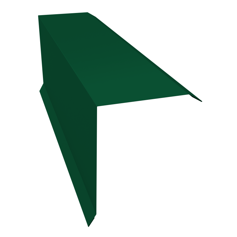 Планка торцевая 150х100 0,45 PE-Double с пленкой RAL 6005 зеленый мох (2м)