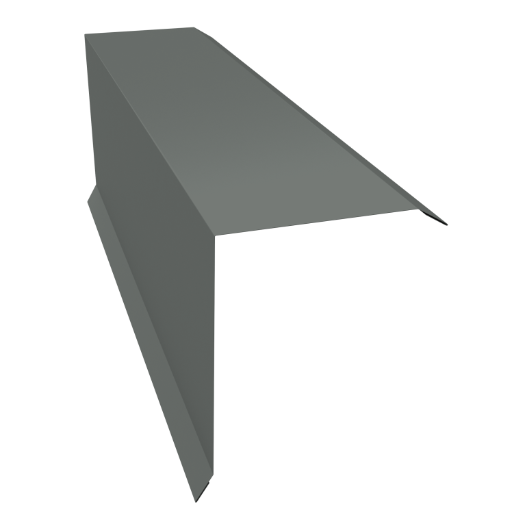 Планка торцевая 150х100 0,45 PE с пленкой RAL 7005 мышино-серый (2м)