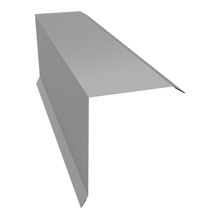 Планка торцевая 150х100 0,5 Satin с пленкой RAL 9006 бело-алюминиевый (3м)