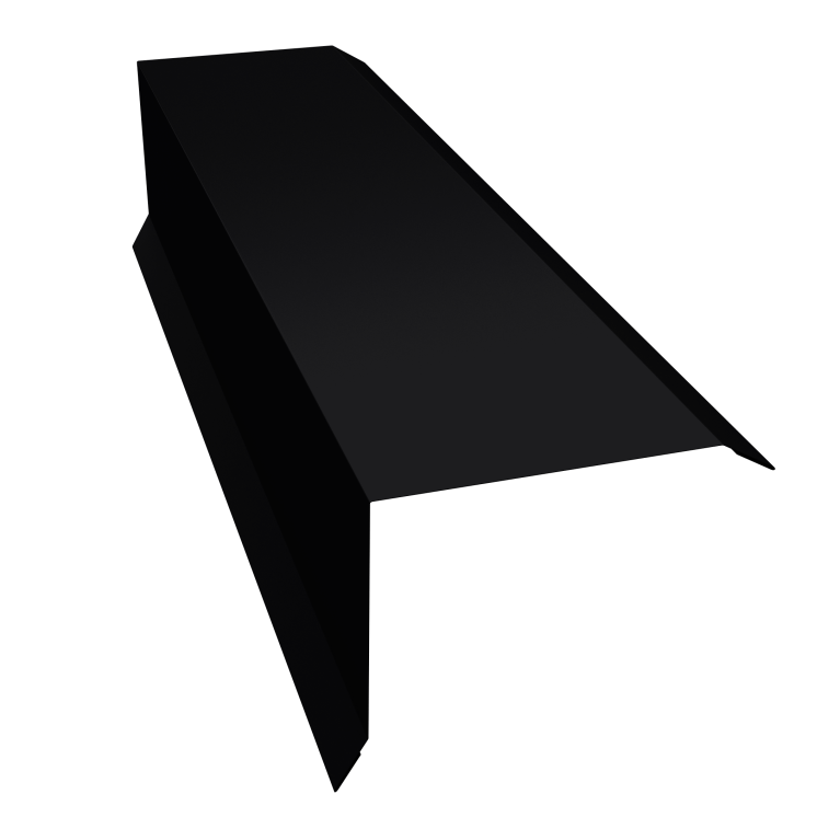 Планка торцевая 80х100 0,45 PE-Double с пленкой RAL 9005 черный (2м)