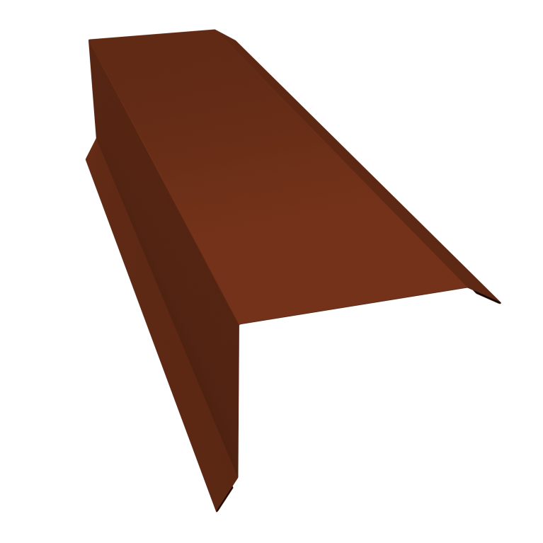 Планка торцевая 80х100 0,45 PE с пленкой RAL 3009 оксидно-красный (2м)