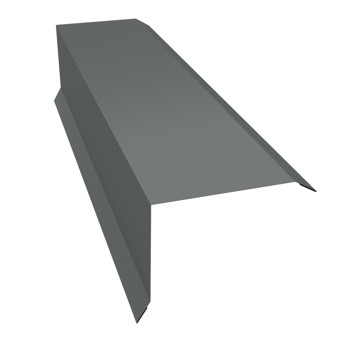 Планка торцевая 80х100 0,45 PE с пленкой RAL 7005 мышино-серый (3м)
