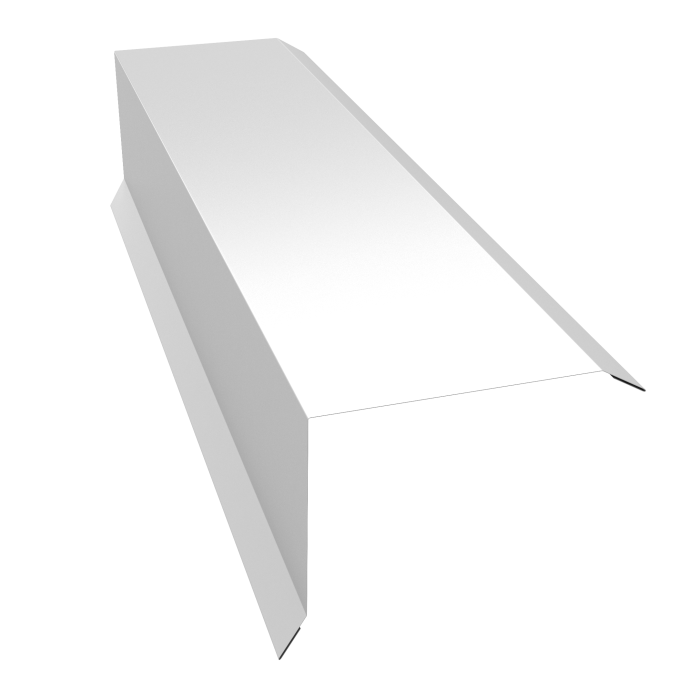 Планка торцевая 80х100 0,5 PE с пленкой RAL 9003 сигнальный белый (3м)