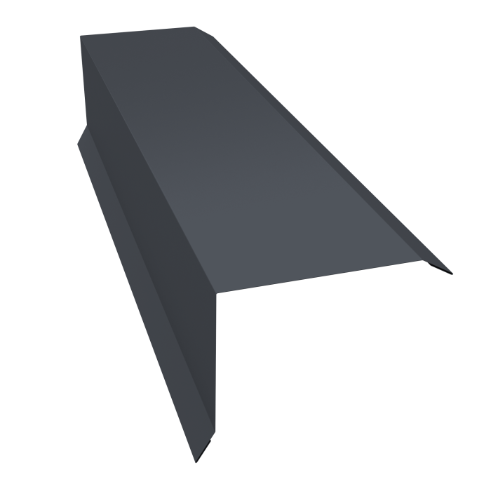 Планка торцевая 80х100 0,5 PurPro с пленкой RAL 7024 мокрый асфальт (2м)