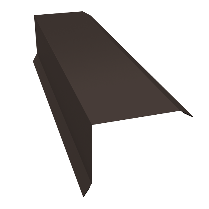 Планка торцевая 80х100 0,5 Rooftop Бархат RR 32 темно-коричневый (3м)