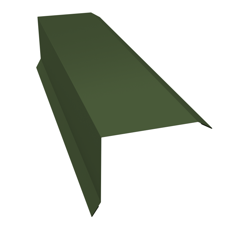 Планка торцевая 80х100 0,5 Satin Matt TX RAL 6020 хромовая зелень (3м)