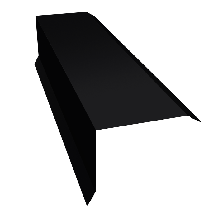 Планка торцевая 80х100 0,5 Satin Matt TX RAL 9005 черный (3м)