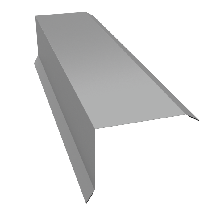 Планка торцевая 80х100 0,5 Satin с пленкой RAL 9006 бело-алюминиевый (3м)