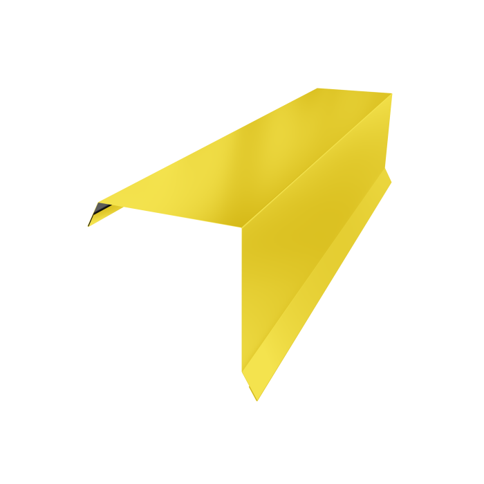 Планка торцевая 95х95 0,45 PE с пленкой RAL 1018 цинково-желтый (2м)