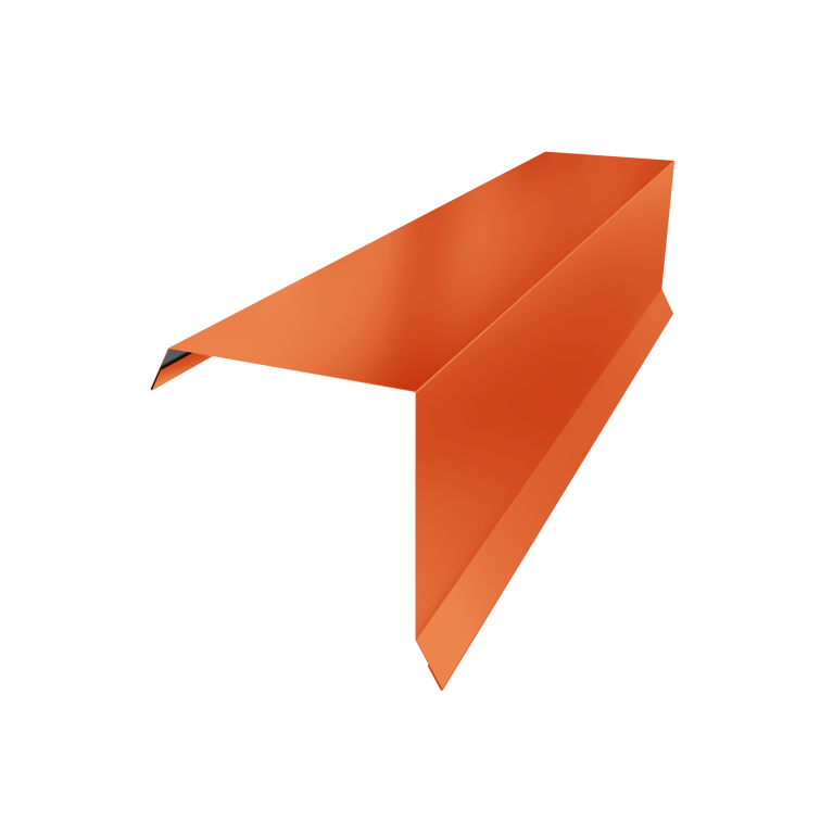 Планка торцевая 95х95 0,45 PE с пленкой RAL 2004 оранжевый (2м)