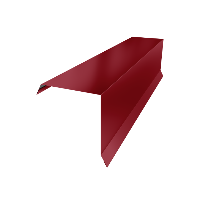 Планка торцевая 95х95 0,45 PE с пленкой RAL 3003 рубиново-красный (3м)