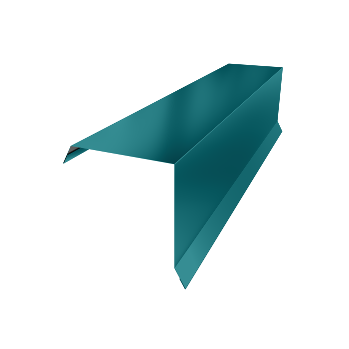 Планка торцевая 95х95 0,45 PE с пленкой RAL 5021 водная синь (2м)