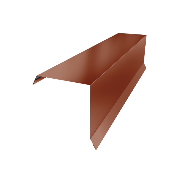 Планка торцевая 95х95 0,45 PE с пленкой RAL 8004 терракота (3м)