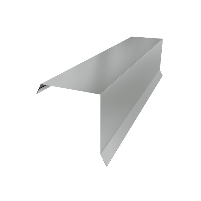 Планка торцевая 95х95 0,5 Satin с пленкой RAL 9006 бело-алюминиевый (2м)